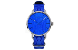 Calvin Klein Часы COLOR Collection Wrist Watch Quartz Movement Genuine Leather Strap 40mm Blue Dial Men's Watch, Blue Dial k7b211vn | blue dial