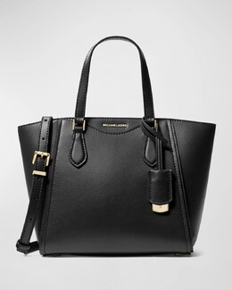 Большая сумка через плечо Taryn из зерненой кожи Michael Kors, черный prod274410748 | black
