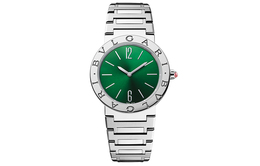 Bulgari Часы Series Wrist Watch Quartz Movement Stainless Steel Watchband 33mm Green Dial Women's Watch, Green Dial 103693 | green dial