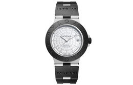 Bulgari Часы Wrist Watch Automatic Mechanical Movement Rubber Strap 40mm White Dial Men's Watch, White Dial 103703 | white dial