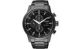 Citizen Часы Ecology Drive Collection Light Powered Quartz Movement Stainless Steel Strap Watch Men's Watch Black Dial ca0615-59e品牌专供