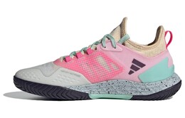 Кроссовки Adidas Adizero Ubersonic 4.1 Crystal White Aurora Met. Semi Flash Aqua, серый/розовый if0445 | gray/pink
