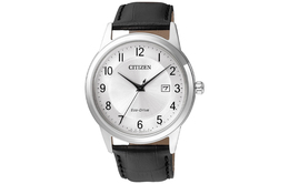 Citizen Часы Ecology Drive Collection Solar Quartz Movement Cow Leather Strap Watch Men's Watch White Dial AW1231 07A aw1231-07a