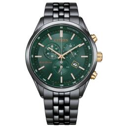 Citizen Часы Ecology Drive Collection Solar Quartz Movement Stainless Steel Strap Watch Men's Watch Green Dial, Green Dial at2576-50x | green dial