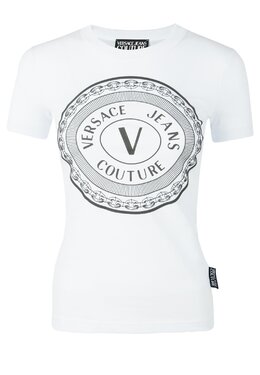 VERSACE JEANS COUTURE: Белая футболка 