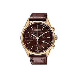 Citizen Часы Ecology Drive Collection Solar Movement Cow Leather Strap Watch Men's Watch Coffee Watch Dial, Brown at2143-14x | brown