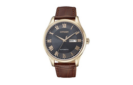 Citizen Часы Mechanical Movement Cow Leather Strap Watch 41.4mm Men's Watch Black Dial, Black Dial nh8363-14hb | black dial