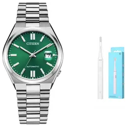 Citizen Часы Mechanical Movement Stainless Steel Strap Watch Men's Watch Green Dial nj0150-81x