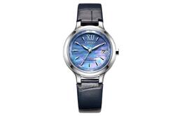 Citizen Часы Solar Quartz Movement Cowhide Strap Watch 30mm Women's Watch Blue Dial, Blue ec1170-18n | blue