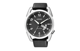 Citizen Часы Solar Quartz Movement Cow Leather Strap Watch 42mm Men's Watch Black Dial, Black Dial aw0010-01e | black dial