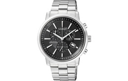 Citizen Часы Solar Quartz Movement Stainless Steel Watchband Watch Men's Watch Black Dial at0495-51e