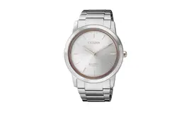 Citizen Часы Solar Quartz Movement Titanium Strap Watch 41.3mm Unisex White Dial, White Dial aw2024-81a | white dial