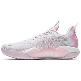 Баскетбольные кроссовки Frenzy 5team мужские с низким верхом белые/розовые Anta 912431106s-5 | white/pink