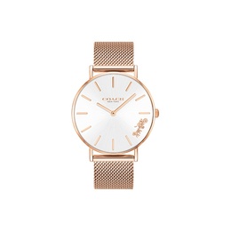Coach Часы Perry Wrist Watch Quartz Movement Stainless Steel Strap White Dial Women's Watch 14503126