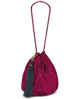 Evening Pochon Round Сумка Saint Laurent, Dark Red Berries & Blue slau-wy3134 | dark red berries & blue