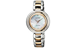 Citizen Часы Ecology Drive Collection Solar Quartz Movement Stainless Steel Strap Watch Women's Watch White Dial, Gold em0666-89d | gold