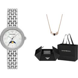 Emporio Armani Часы ROSA Collection Wrist Watch Quartz Movement Stainless Steel Strap 32mm White Dial Women's Watch ar11461品牌专供