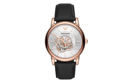 Emporio Armani Часы Wrist Watch Mechanical Movement Leather Watch Bands Cut-Out Dial Men's Watch ar60013