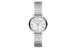 Emporio Armani Часы KAPPA Wrist Watch Quartz Movement Stainless Steel Strap Silver Dial Women's Watch, Camouflage White Dial ar11112 | camouflage white dial