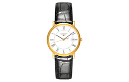 Longines Часы Magnificent Collection Quartz Movement Men's Watch 34mm White Dial 18K Gold Watch Case Leather Strap, White Dial l4.777.6.11.0 | white dial