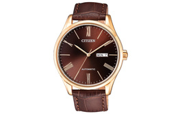 Citizen Часы Mechanical Movement Cowhide Strap Japanese / Korean Watch 41mm Men's Watch Coffee Watch Dial nh8363-14xb