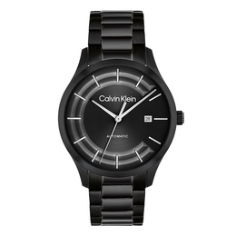 Calvin Klein Часы Knight Wrist Watch Automatic Mechanical Movement Steel Strap 40mm Black Dial Unisex, Black 25300023 | black