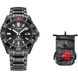 Citizen Часы PROMASTER Series Solar Quartz Movement Stainless Steel Strap Watch Men's Watch Black Dial bn0195-54e品牌直供