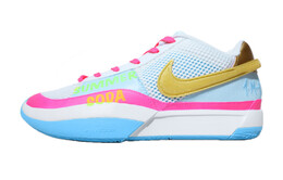 Баскетбольные кроссовки Ja 1 унисекс с низким верхом, синие/розовые/желтые/белые Nike fv1291-100(teamx-夏日soda） | pink/blue