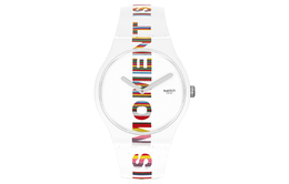Swatch Часы Unisex 41mm White Watch SUOZ330, White suoz330 | white