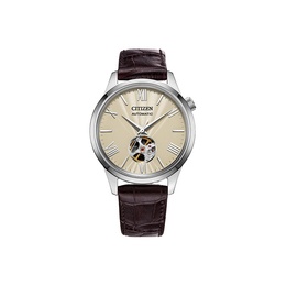 Citizen Часы Mechanical Movement Cow Leather Strap Watch Unisex Coffee Watch Dial, Coffee nh9130-17a | coffee