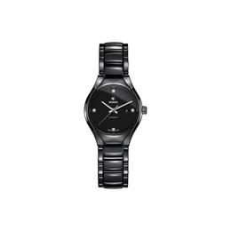 Rado Часы Women's Realme Collection Watch, Черные крестовины (цвет корпуса и цифербланка) | Механизм кварцевый ETA | Браслет кожаный
