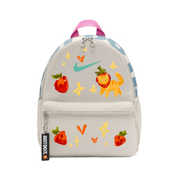 Nike Бикио, детский рюкзак из серо-белой ткани, Meow Is Strawberry Filling ba5559-104(team189-比丘国) | meow is strawberry filling