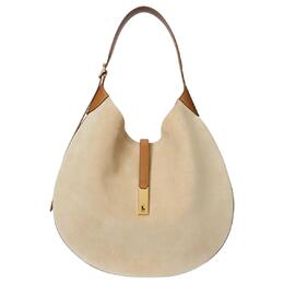 Polo Ralph Lauren Большая женская наплечная сумка из нубука экрю wapobag02v20173-200