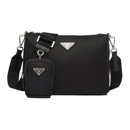 Prada Хобо нейлоновый 3-в-1 мужской чёрный мессенджер портфель наплечная сумка через плечо 2vh113-064-f0002