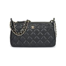 Chanel Сумка-хобо из кожи икры коровы черная женская через плечо ap4704-b10583-c3906