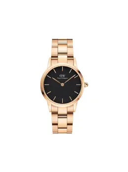 Наручные часы Iconic Link 36 мм Daniel Wellington, черный 27910721 | черный