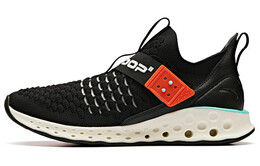 Кроссовки мужские низкие черные/флуоресцентные термо-оранжевые Anta 11925589-6