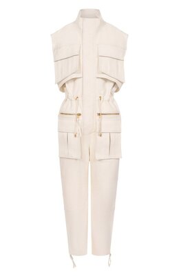 Balmain: Кожаный комбинезон 