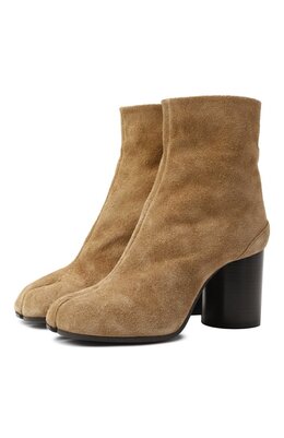 Maison Margiela: Бежевые ботинки  Tabi