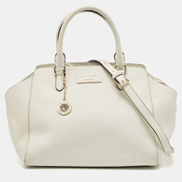 DKNY White Saffiano Leather Bryant Park Tote 809704