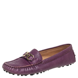 Salvatore Ferragamo: Фиолетовые лоферы  Gancini