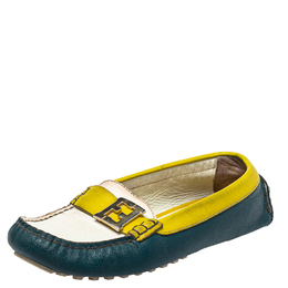 Fendi: Многоцветные мокасины  FF