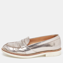 Tod's: Серебристые лоферы 