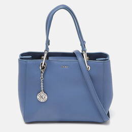 DKNY Blue Leather Julius MD Zip Tote 966485