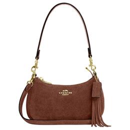 Coach Миниатюрная женская сумка через плечо из телячьей кожи винтажного коричневого цвета cce42-ime0s