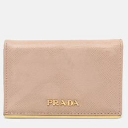Prada: Бежевый кошелёк 