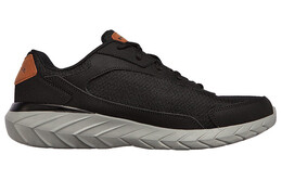 Кроссовки Overhaul 2.0 для бега мужские с низким верхом, черные/серые с углеродным волокном Skechers 232289-bkcc