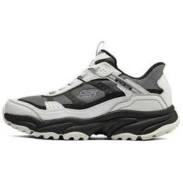 Кроссовки для бега на открытом воздухе для мужчин, низкие, черный, серый Skechers 237744-gybk | black gray