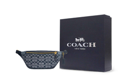 Coach Кожаный наплечный рюкзак Уоррен с текстильными вставками cg994-b4de