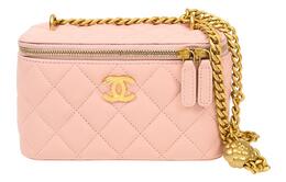 Chanel Одноплечевая сумка-кроссбоди из овчины среднего размера для женщин розовая ap3301-粉色